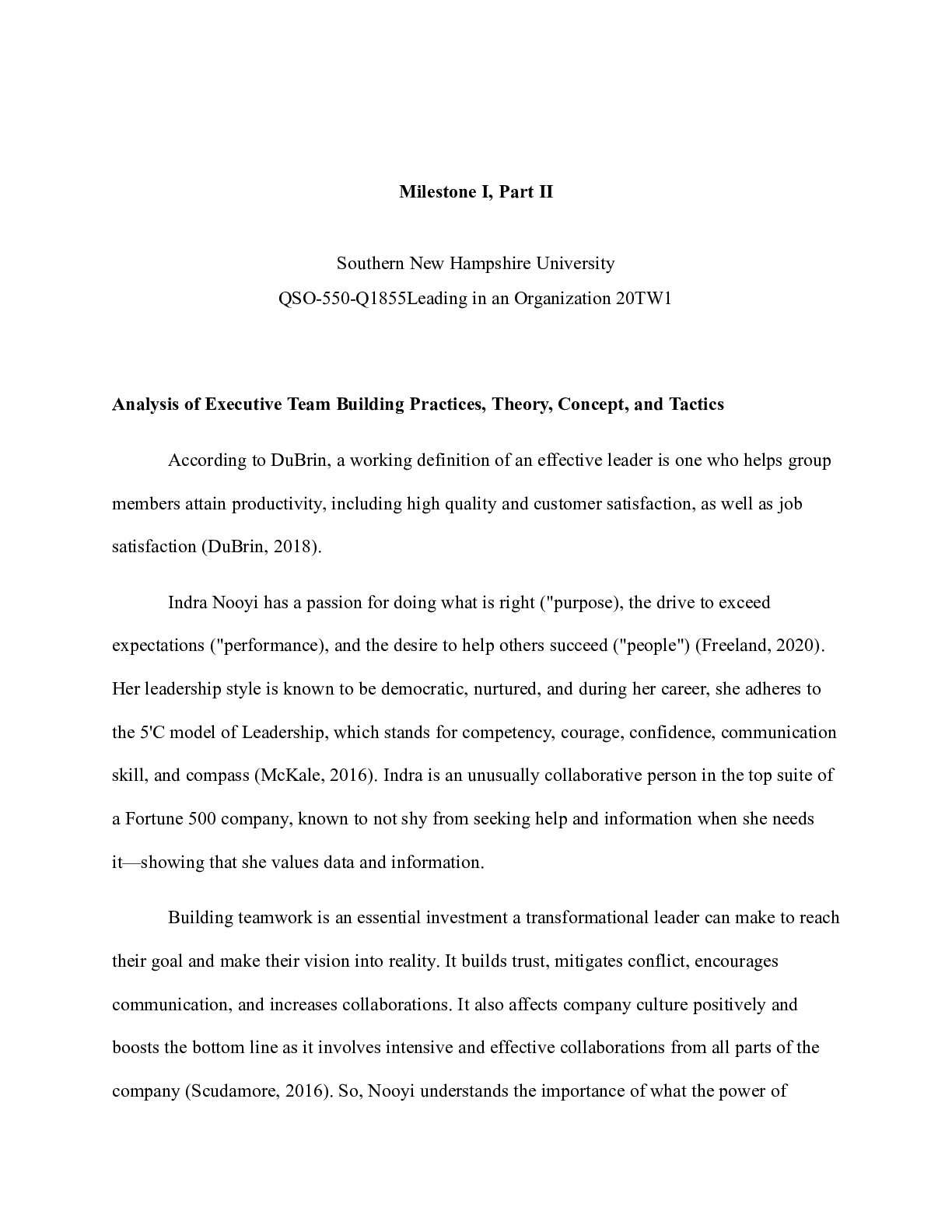 Preview image for mba 550 milestone I part 2|    Milestone I, Part II  Southern New Hampshire University